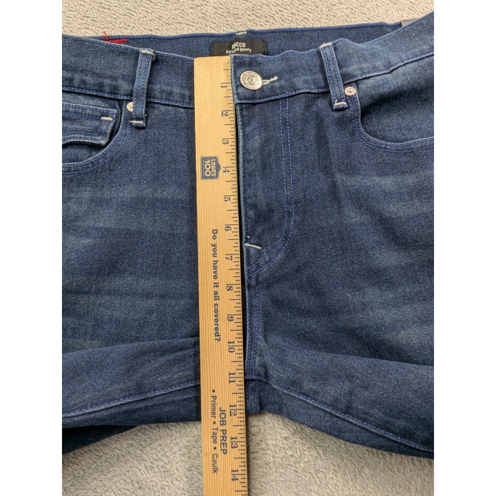 True Religion Rocco Relaxed Skinny Jeans Dark Scorched Wash Flap Pocket Mens 34 - Picture 9 of 15